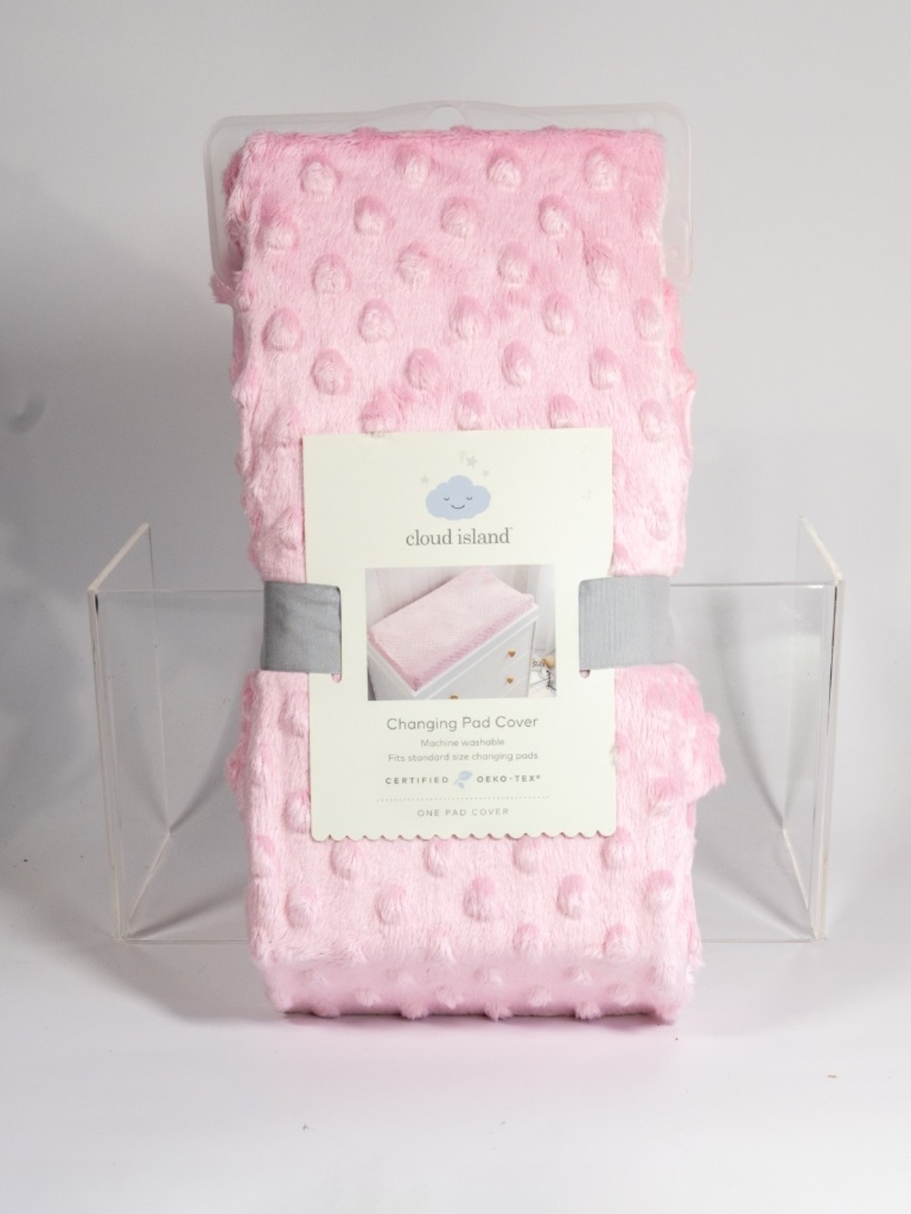 Baby Cloud Island Light Pink Soft Minky Dot Changing Pad Cover Nursery NEW